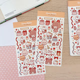 Cherry Rabbit - Happy Birthday Sticker Sheet