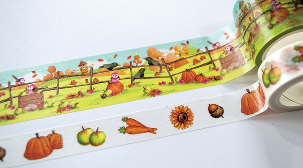 Paquete de 2 cintas washi Happy Harvest