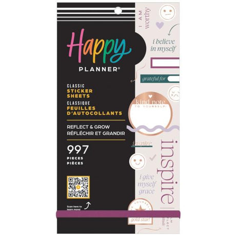 Happy Planner Classic Sticker Value Pack -  Reflect & Grow