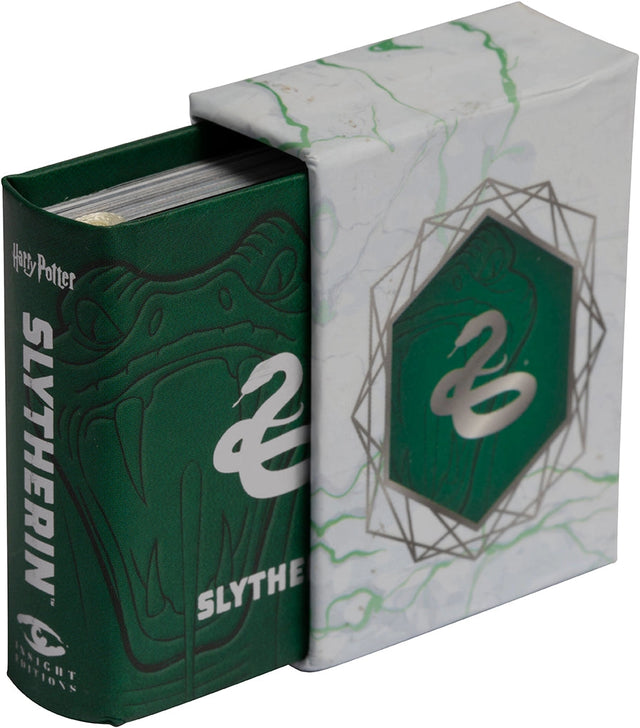 Go behind the scenes of the beloved Harry Potter films and discover all things Slytherin! Meet famous—and infamous—students and staff, explore key locations like the Chamber of Secrets, and learn everything there is to know about the house known for its cunning, ambition, and connection to the Dark Arts. 

One of a new line of collectible pocket-size art books on the Harry Potter films, this book about Slytherin house features exciting artwork and behind-the-scenes facts in a fun, readable miniature size. F
