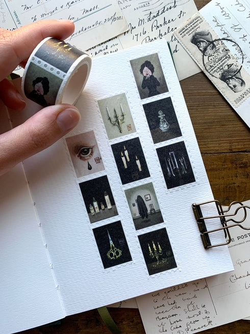 The Creeping Moon - Haunted Victorian Manor Stamp Washi Tape
