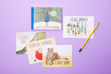 A lighthearted, witty, and adorable extension of the successful Have a Little Pun line for fans of Frida Clements' art and humor. A fun way to keep in touch with friends and family, each playful card is illustrated with artwork of animals and objects, along with a witty pun. All postcards are culled from the new work in the new book The Snuggle Is Real. Send them a smile and let them know you're thinking of them with a note on these cute cards.