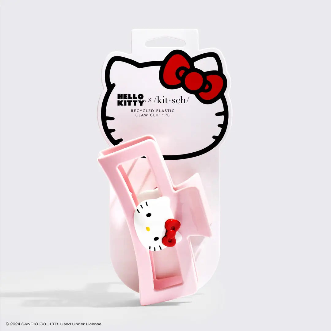 A playfully pink clip featuring Hello Kitty and her iconic red bow, perfect for adding her signature sweetness to your hairstyle.

Great for half-up styles, buns, and everyday updos. Lightweight, durable, and easy to wear!