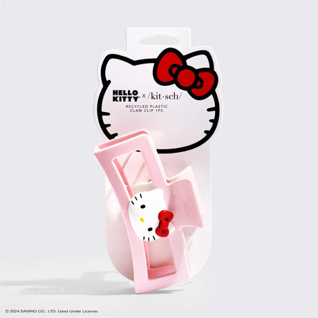 A playfully pink clip featuring Hello Kitty and her iconic red bow, perfect for adding her signature sweetness to your hairstyle.

Great for half-up styles, buns, and everyday updos. Lightweight, durable, and easy to wear!