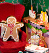 Once upon a time, in a cozy little town, there was a magical gingerbread house that sparkled with sweetness and joy. But this wasn't just any ordinary gingerbread house-it was Hello Kitty's, the beloved girl who filled hearts with love and cheer all over the world.
Bring the festive cheer to life with this Hello Kitty Wooden Gingerbread House Kit! This charming, easy-to-build craft project lets you create your own sweet, wooden gingerbread house adorned with the adorable Hello Kitty design