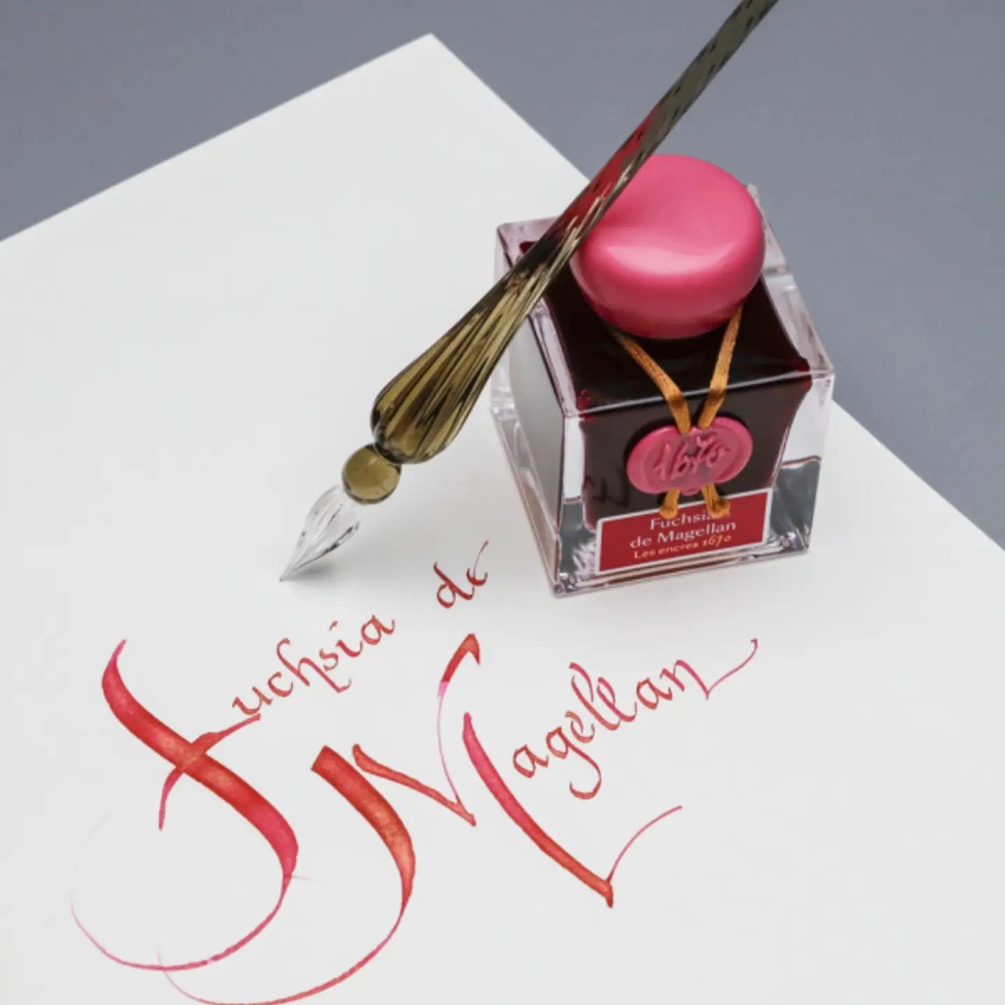 The 1670 Anniversary Collection celebrates the life of the 17th-century French adventurer, Jacques Herbin. Sailing from India, Monsieur Herbin arrived home to Paris with formulas for the now-famous Herbin inks and sealing waxes.

Enhanced with a luxurious, golden metallic sheen, these highly saturated inks will add an elegant luster to all your writing.&nbsp;

Hand bottled with wax-dipped cap and seal.
50ml bottle.
Made in Paris.