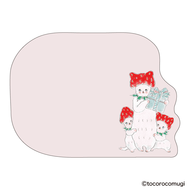 By making 70% of the adhesive side of the label, Pita Fusen can be stuck firmly and does not peel off easily.&nbsp;The cute die-cut type has a shape that makes the most of the design of the illustration. The design is based on an illustration by Tocoro Comugi, an illustrator who is very popular on SNS for drawing loose and slightly funny animals. The large (message type) is large enough to write on. It is designed to stick firmly so that important messages will not peel off.

95 x 70mm
20 sheets