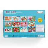 COUNTDOWN PUZZLE – Countdown the 12 days of Christmas with our Ho Ho Howl Countdown Puzzle Set. Open the cover flap to find 12 perforated windows, each with a 48-piece mini puzzle inside. A double-sided insert provides an image reference for each mini puzzle.

BRIGHT AND BOLD ARTWORK – This Ho Ho Howl Countdown Puzzle features the cutest dogs partaking in Christmas customs like sledding, building a gingerbread house and of course drinking hot chocolate! 