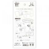 This sticker has a translucent and matte texture that blends in with the notebook.
It can be separated with perforations and carried as much as necessary.
I drew a panda who enjoys many hobbies such as yoga, notebook deco, games, and walking.
It is recommended for decorating around appointments and dates.


1 Sheet included
165× 90mm
Transparent seal