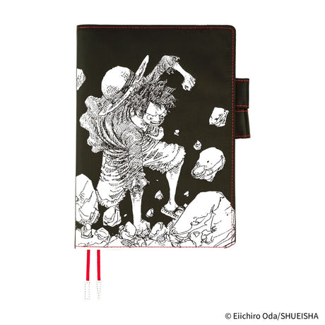 Hobonichi Techo 2026 Cousin A5 Book & Cover - ONE PIECE magazine Straw Hat Luffy (Black)