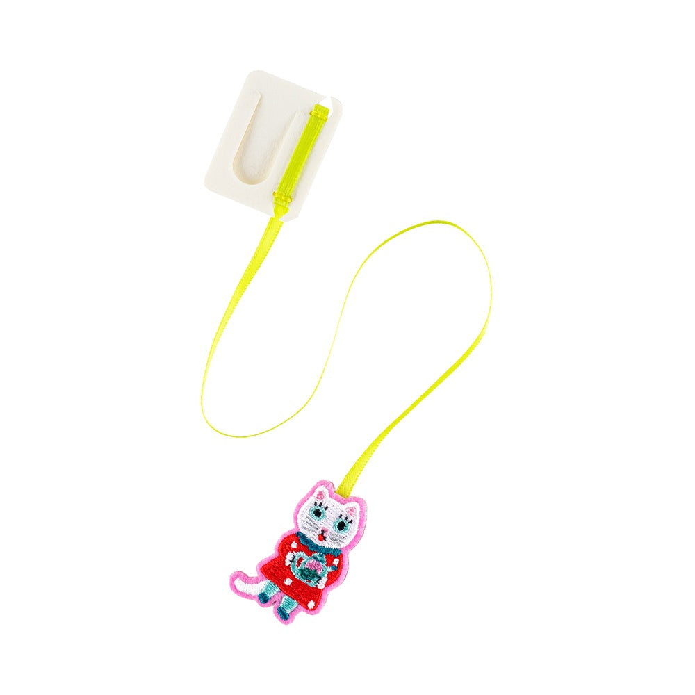 Hobonichi Yumi Kitagishi: Embroidered Bookmark - White Cat