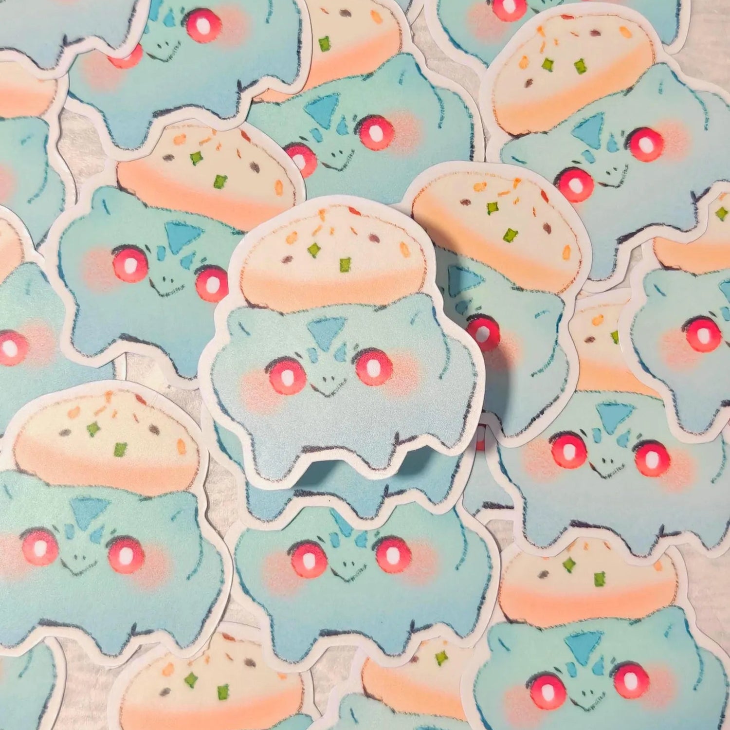 This is a glossy vinyl die-cut paper sticker, illustrated and made in-house by me. It's waterproof and ideal for decorating hard surfaces like laptops, water bottles, and phone cases, adding a cute touch to your belongings.&nbsp;

Material: premium glossy waterproof vinyl