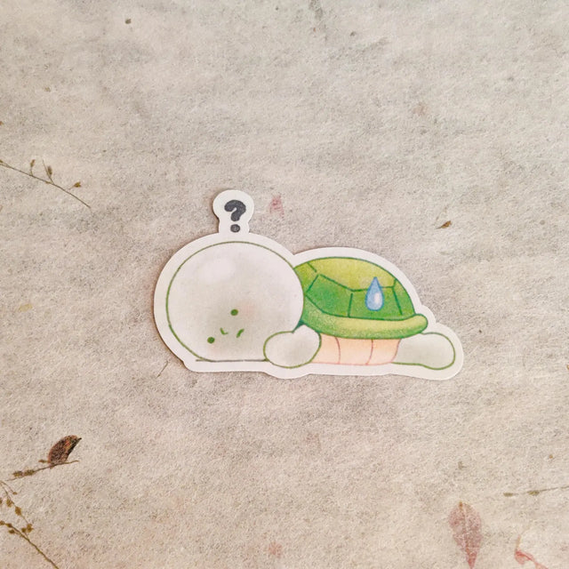 This is a glossy vinyl die-cut paper sticker with holographic features, illustrated and made in-house by me. It's waterproof and ideal for decorating hard surfaces like laptops, water bottles, and phone cases, adding a cute touch to your belongings.&nbsp;

Material: premium glossy waterproof vinyl