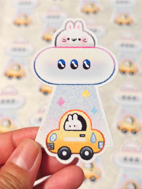 This is a glossy vinyl die-cut paper sticker, illustrated and made in-house by me. It's waterproof and ideal for decorating hard surfaces like laptops, water bottles, and phone cases, adding a cute touch to your belongings.

Material: premium glossy waterproof vinyl