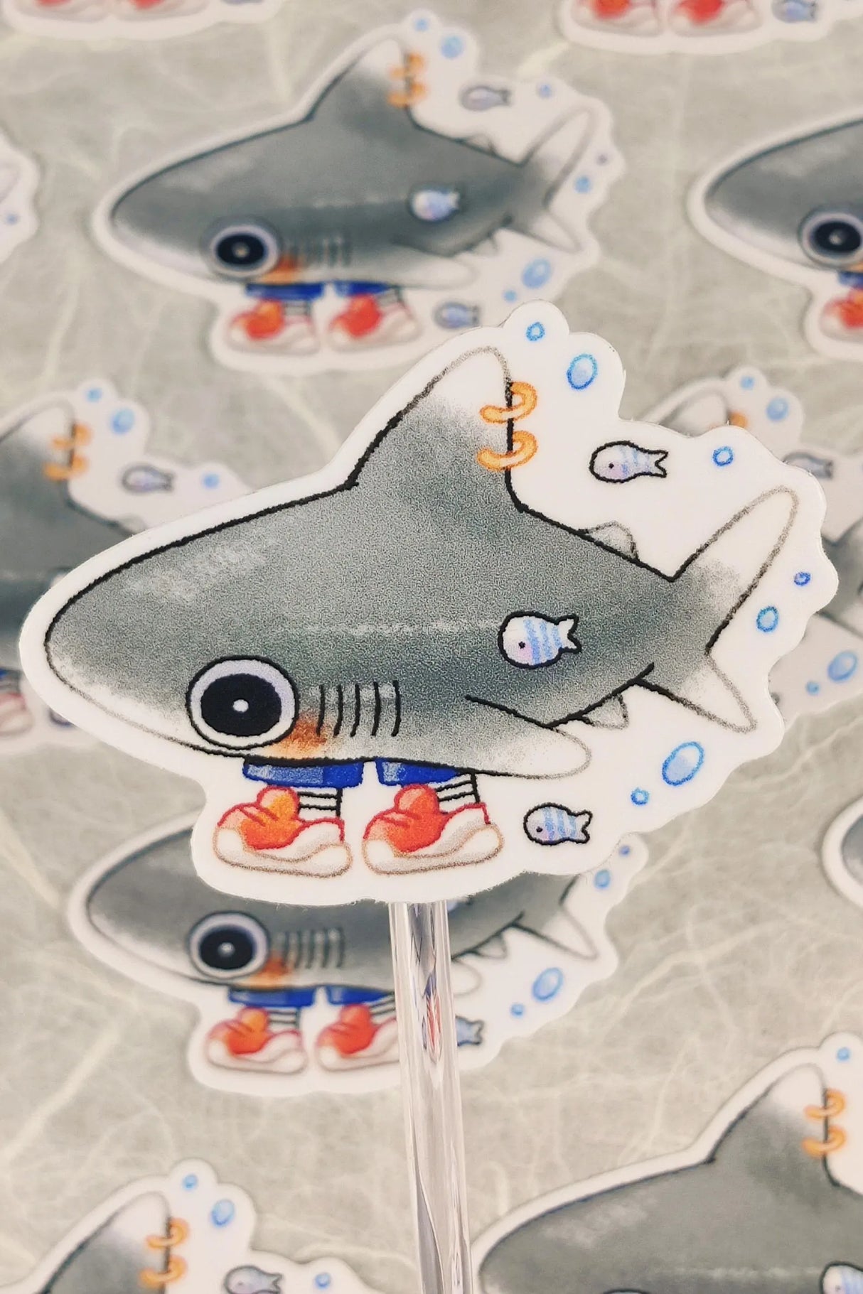 This is a glossy vinyl die-cut paper sticker, illustrated and made in-house by me. It's waterproof and ideal for decorating hard surfaces like laptops, water bottles, and phone cases, adding a cute touch to your belongings.&nbsp;

Material: premium glossy waterproof vinyl