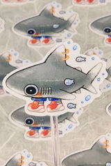 This is a glossy vinyl die-cut paper sticker, illustrated and made in-house by me. It's waterproof and ideal for decorating hard surfaces like laptops, water bottles, and phone cases, adding a cute touch to your belongings.&nbsp;

Material: premium glossy waterproof vinyl
