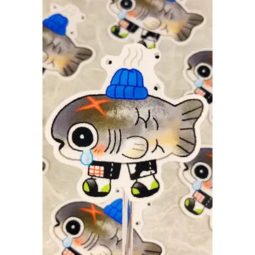 This is a glossy vinyl die-cut paper sticker, illustrated and made in-house by me. It's waterproof and ideal for decorating hard surfaces like laptops, water bottles, and phone cases, adding a cute touch to your belongings.

Material: premium glossy waterproof vinyl