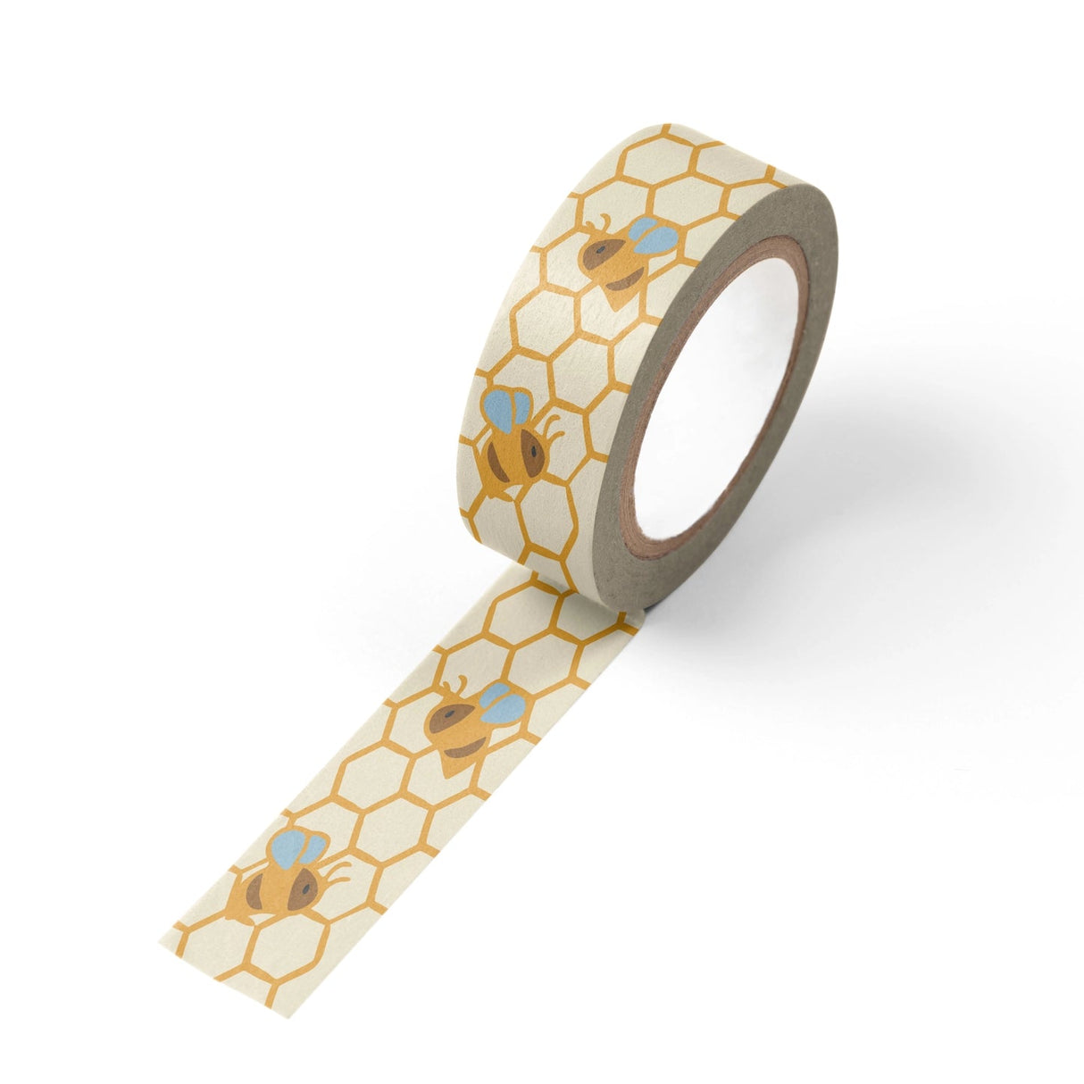 Bring a little buzz to your crafts with our Honeycomb Bee Washi Tape. Perfect for planners, scrapbooks, cards, or gift wrapping, this durable yet removable tape features a sweet honeycomb and bee pattern.

Additional Details:
- 15 mm width
- 10 m length