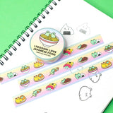 Cinta washi con la frase "Me encanta la comida japonesa"