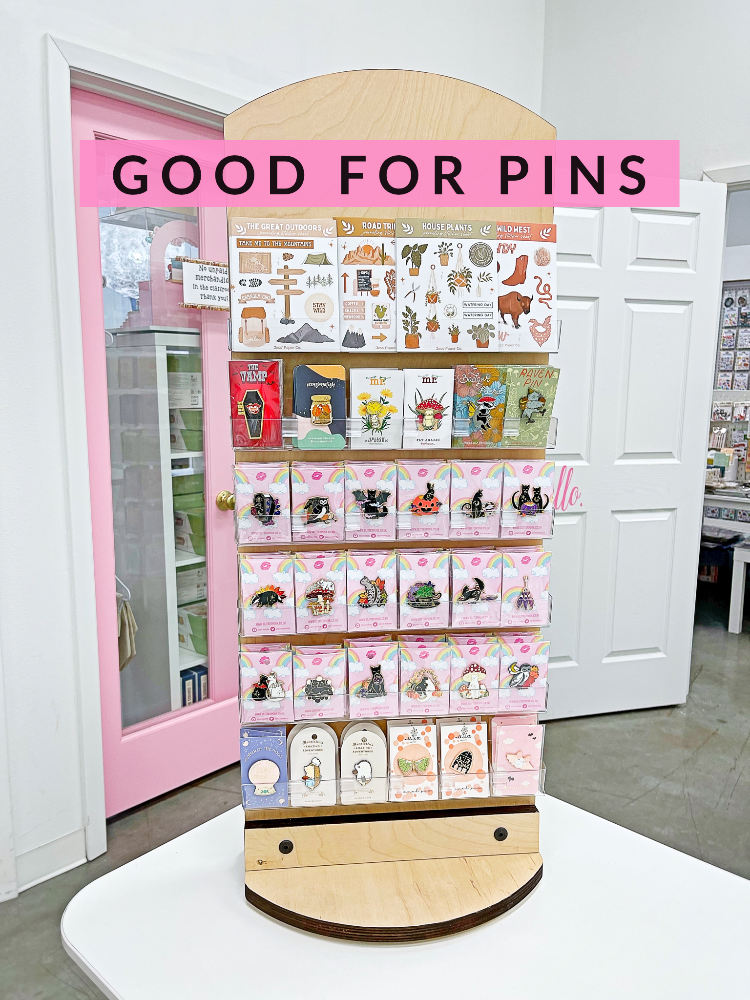 Double Sided Counter Spinner Rack Display for stickers and pins Little Craft Place
