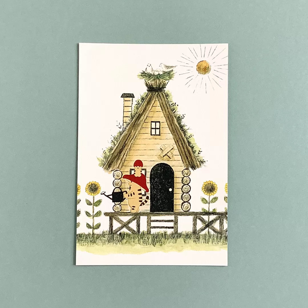 4legs Postcard - Mushroom Cats Summer