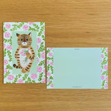 4legs Postcard - Cat in Picture Book #new1 Brown Tabby