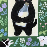 4legs Postcard - Cat in Picture Book #new4 Black Cat