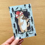 4legs Postcard - Cat in Picture Book #new7 Violin Cat