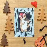 4legs Postcard - Cat in Picture Book #new7 Violin Cat