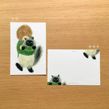 4legs Postcard - Us and Cats 1