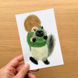 4legs Postcard - Us and Cats 1