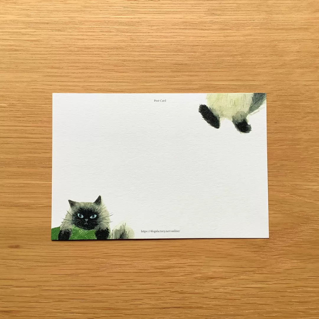 4legs Postcard - Us and Cats 1