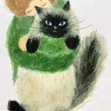 4legs Postcard - Us and Cats 1