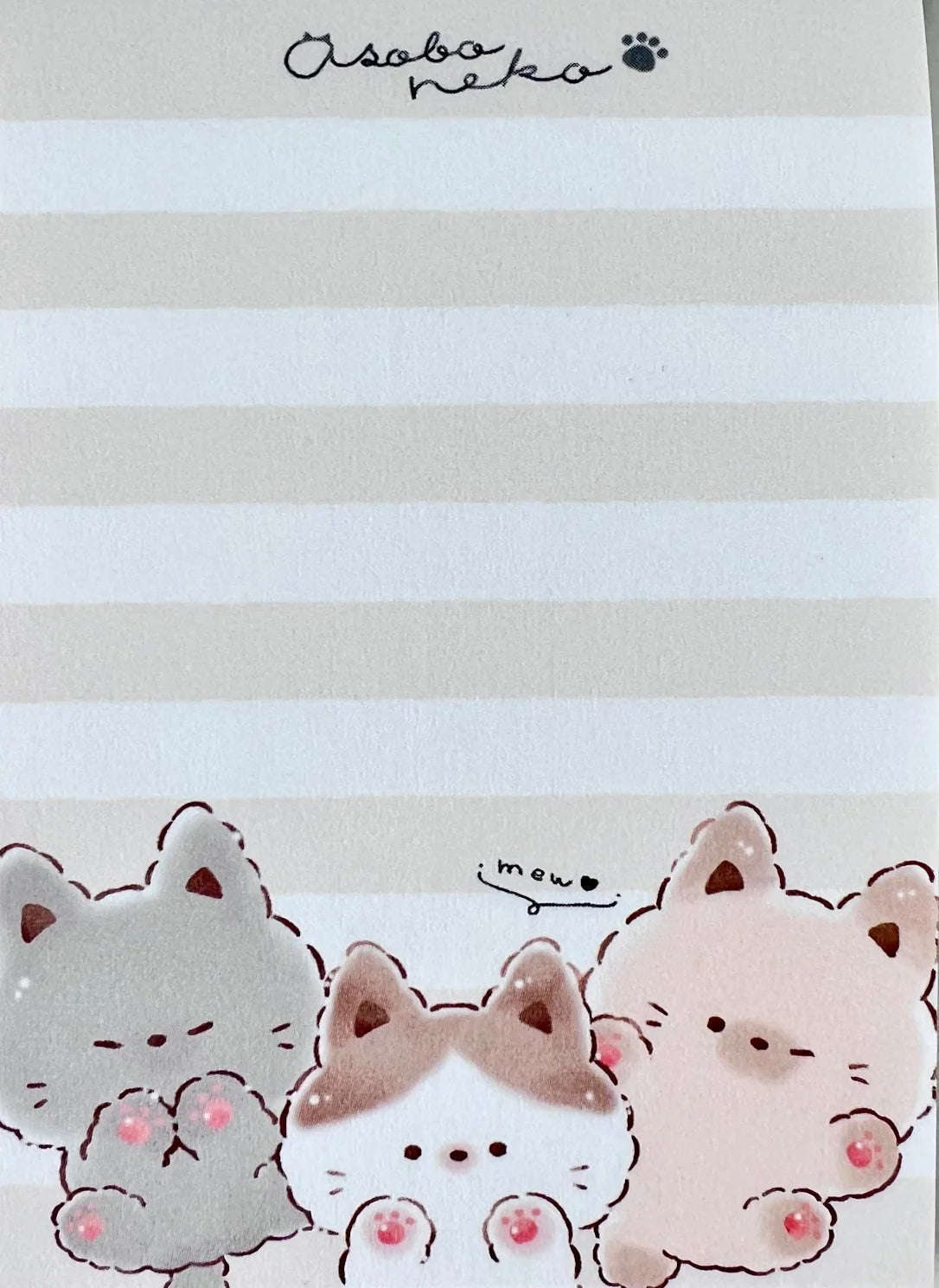 Kitten Cat Osoba Neko Mini Notepad