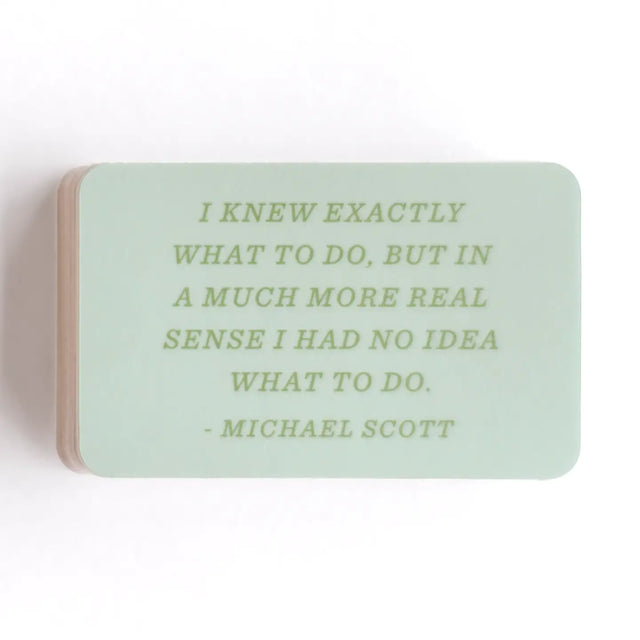 Channel your inner Michael Scott with our I Knew Exactly What To Do Decal Sticker! Inspired by the iconic quote from The Office, this sticker captures the perfect blend of humor and confidence that fans adore. Ideal for adorning your laptop, water bottle, or workspace, it’s a fun reminder to embrace your quirky personality and tackle life's challenges with a smile. It also makes an amusing gift for the Office enthusiasts in your life—whether they’re overachievers, dreamers, or just love a good laugh. Let yo