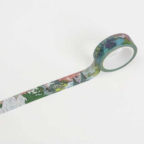 Cinta washi con mapa de fantasía de Feywild 