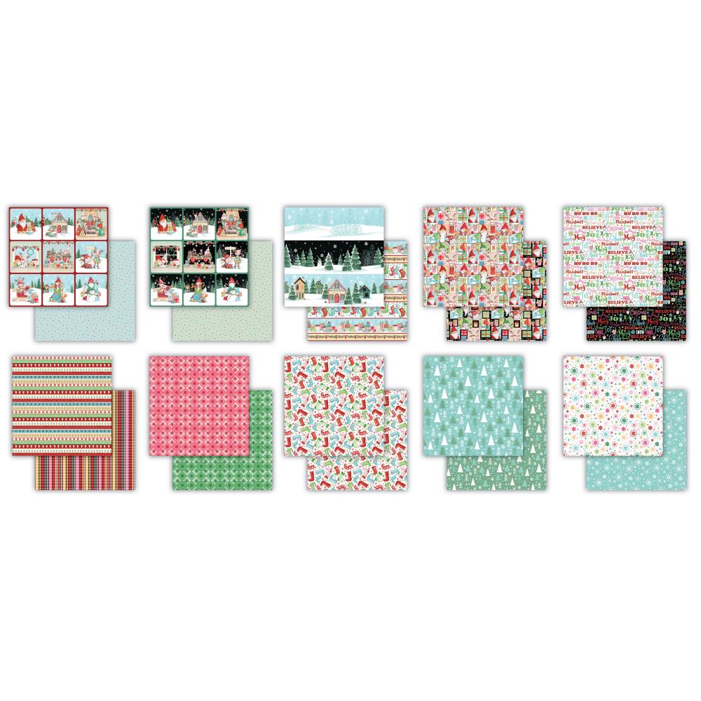 Bloc de papel It's Snome Time 2, 12" x 12", paquete de 40 