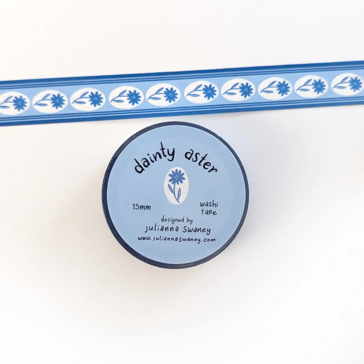 This cute washi tape is made from my original illustrations and it features a decorative flower pattern.