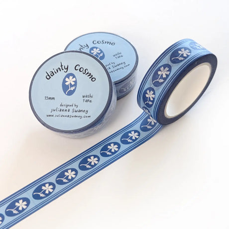 This cute washi tape is made from my original illustrations and it features a decorative flower pattern.