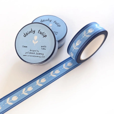 This cute washi tape is made from my original illustrations and it features a decorative flower pattern.