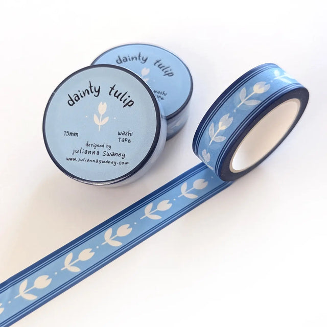 This cute washi tape is made from my original illustrations and it features a decorative flower pattern.
