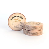 This narrow washi tape features a charming design of swift rabbits and dianthus flowers