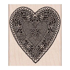 Sello de encaje con forma de corazón