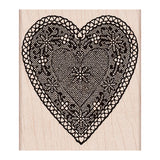 Sello de encaje con forma de corazón