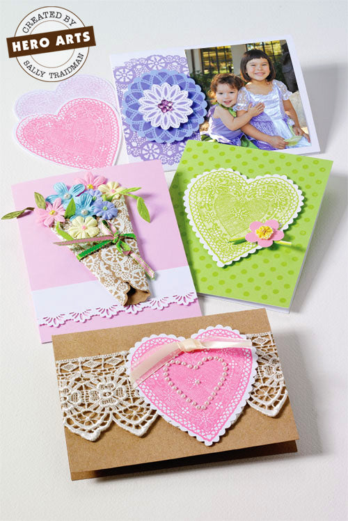 Sello de encaje con forma de corazón