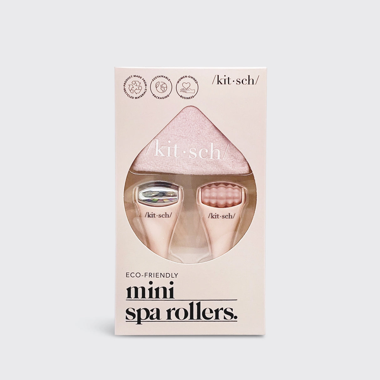 Kitsch Mini Eye & Face Rollers take your routine to the next level and rejuvenate your skin with the perfect roller duo!