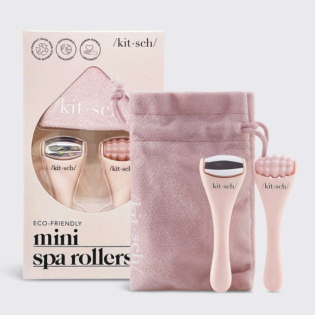 Kitsch Mini Eye & Face Rollers take your routine to the next level and rejuvenate your skin with the perfect roller duo!