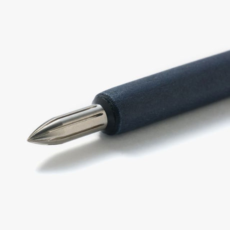 The stainless steel nib was born from a desire for a durable and practical dip pen nib. Enjoy a variety of line widths from fine to broad by tilting the nib at different angles. Fits most nib holders as well as those from our range.

The nib was designed by Yuto Yamazaki of Kuramae-based design studio Alloy. The nib tip has been rounded and polished with meticulous care, providing a remarkably smooth writing experience that defies expectation. Perfected over many iterations, the innovative nib is like no ot