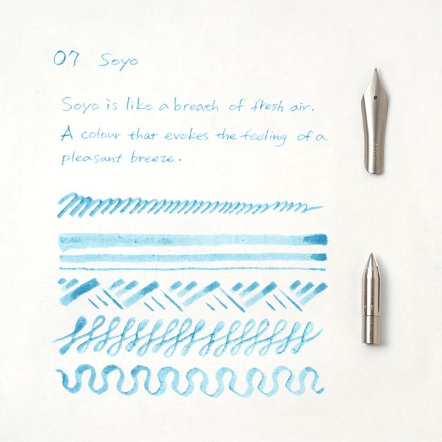 Functional tools for a lifetime of use. Our writing tools are designed to become your companions, developing personal character through the journey of ownership. The simple yet charming glass bottle has been designed for seamless use, creating a bottled ink that's bound to inspire writing with joy.

Once dry, our pigment inks are water resistant and lightfast to ensure your special message stands the test of time. The original bottle has been designed for ease of refill with any pen, while effortlessly bala
