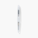 A pen that evokes the texture of frosted glass. Its translucency reveals the internal mechanism as an aesthetic feature. Careful consideration of form and colour palette ensures an elegant presence, even when not in use.&nbsp;

The pen is equipped with thoughtful functionality, including an extended grip section and a screw cap designed for quick access with minimal turns. The visible ink level allows for easy refills.

Available in a Fine and Medium nib
Includes converter
Steel nib